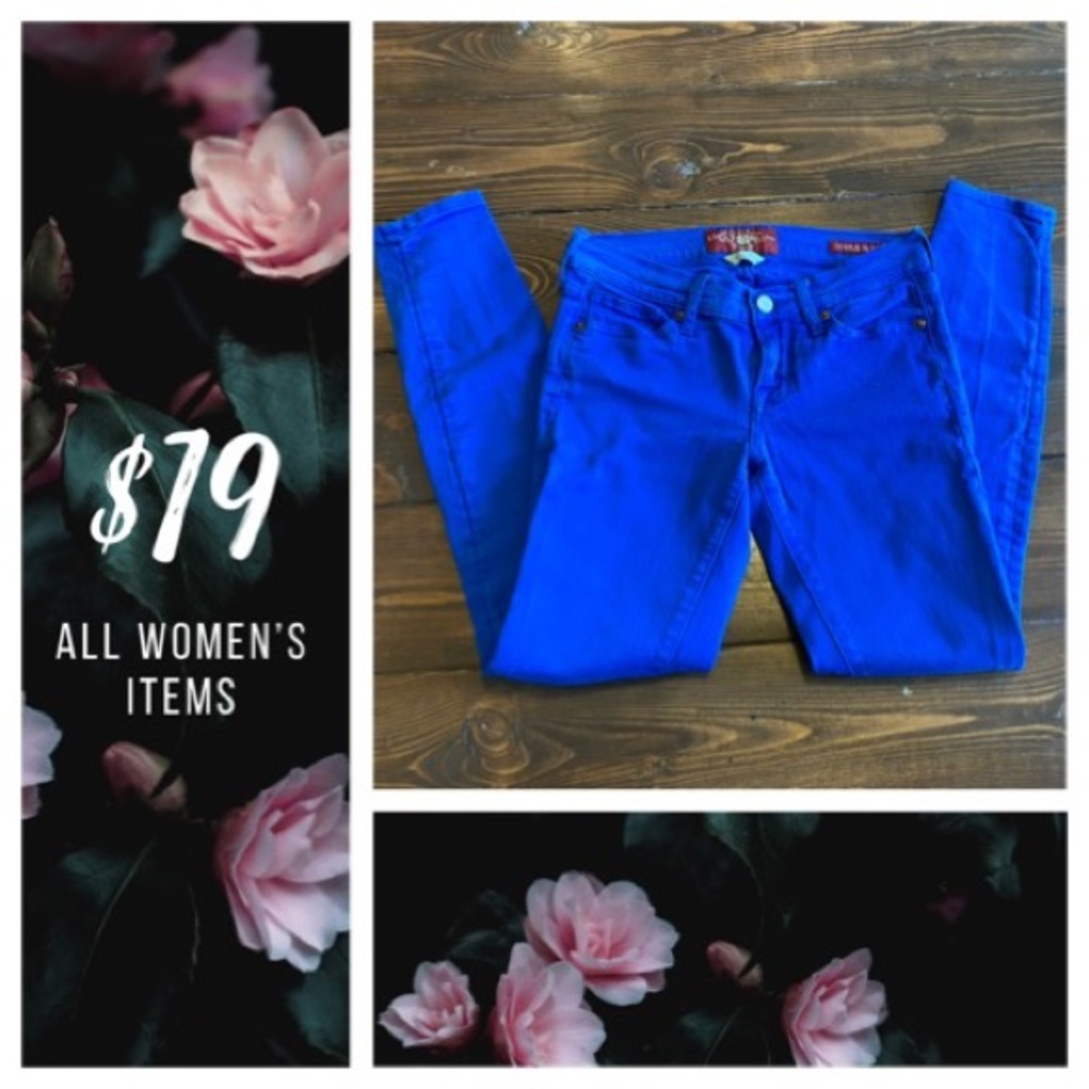 Lucky Brand cobalt blue skinny jeans